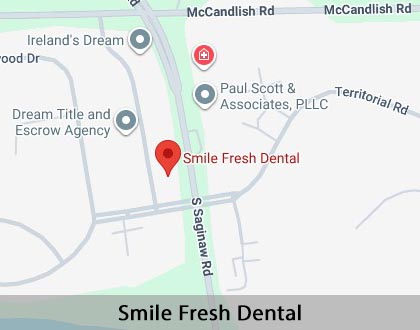 Map image for Options for Replacing Missing Teeth in Grand Blanc, MI